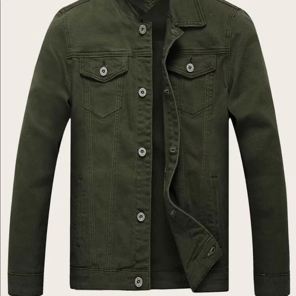 Men pocket denim jacket